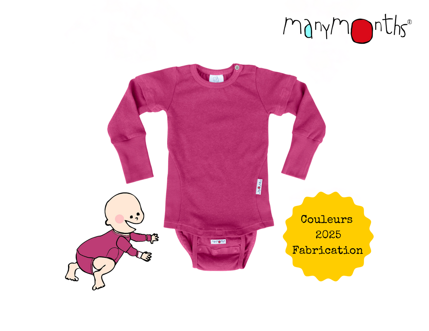 Body/T-shirt 4 en 1 ManyMonths® ECO Hempies 2025-26